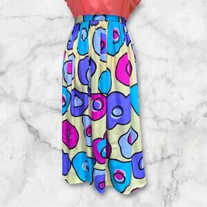 Vtg 50’s-60’s Women’s Skirt size 10 Union Label Maximalist Abstract Colorful